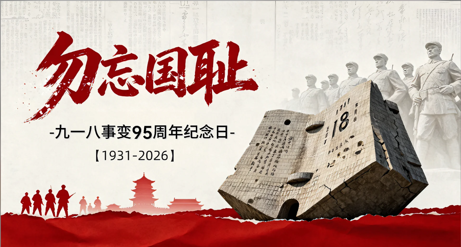 勿忘九一八，警钟长鸣，吾辈当自强